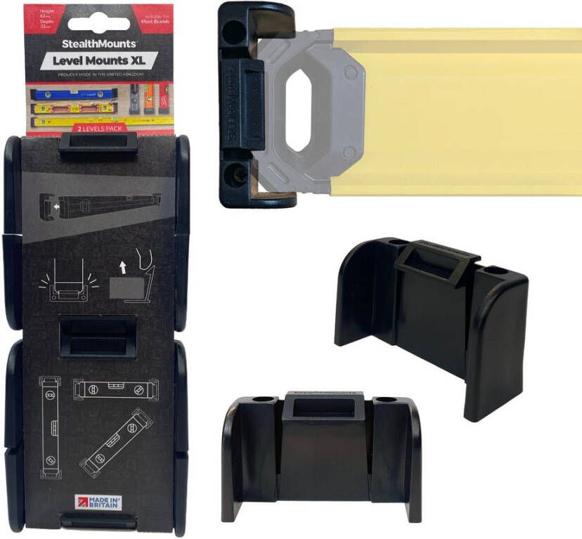 StealthMounts Waterpasbevestiging XL | Zwart OM-LM-XL-BLK-2