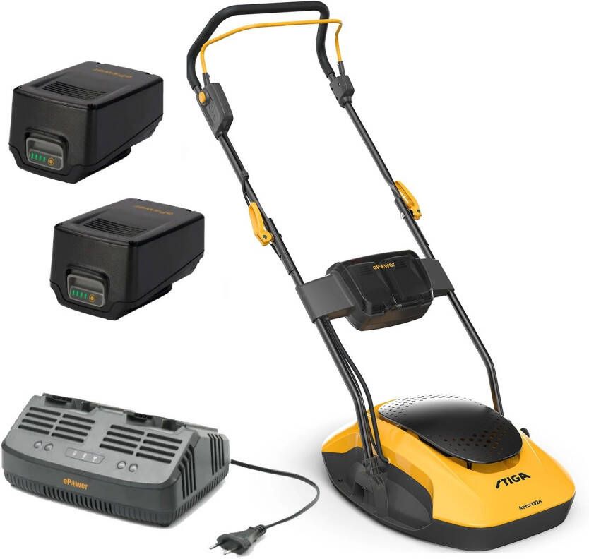 Stiga AERO 132E KIT | ACCU GRASMAAIER | 20V 0 75 kW | 2x 4 Ah | 30 cm 298302068 ST1
