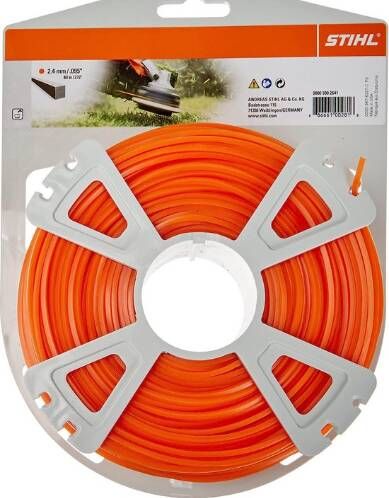 Stihl Accessoires Vierkant maaidraad op rol | Ø 2 4 mm x 83 0 m 00009302641