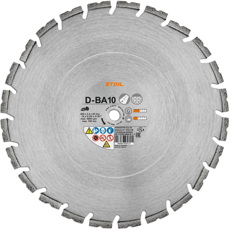 Stihl Accessoires Doorslijpschijven D-BA10 Ø 350mm 14" 08350947007 - Foto 2