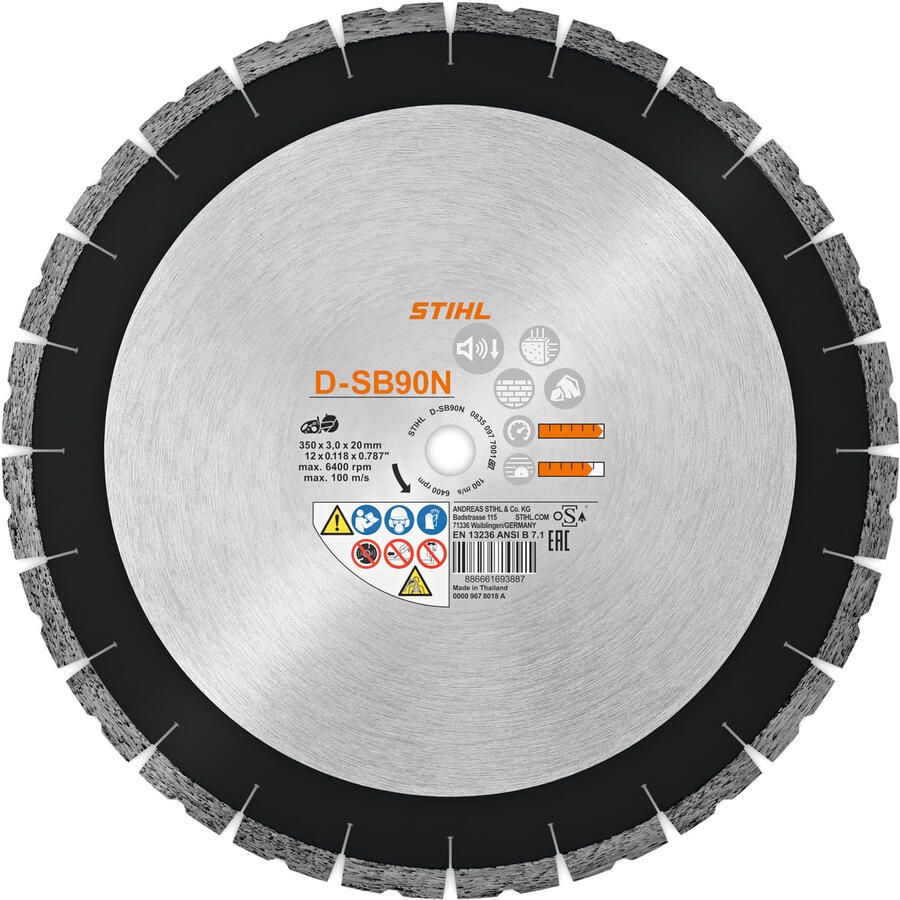 Stihl Accessoires Doorslijpschijven D-SB90N Ø 350mm 14" 08350977002