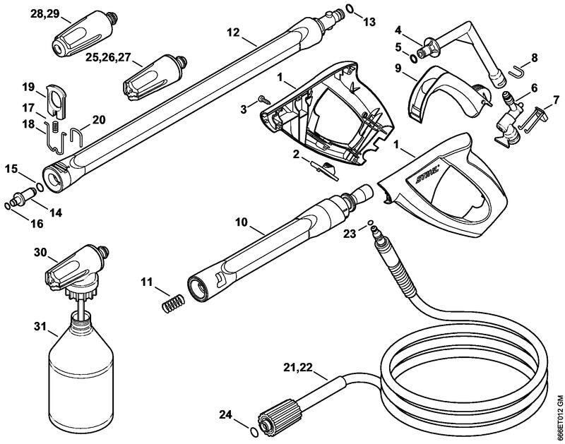 Stihl Accessoires Rotorsproeier 1 witte punt 49005001631
