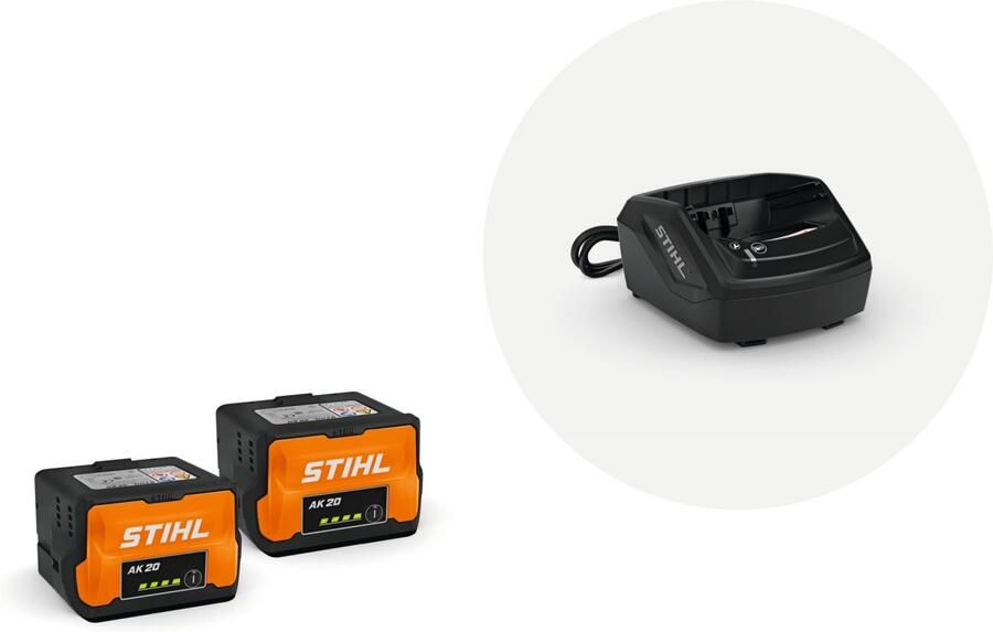 Stihl AK 20 Accumulator Starter Set PLUS (2x 4.0Ah accu + lader) 45200075903