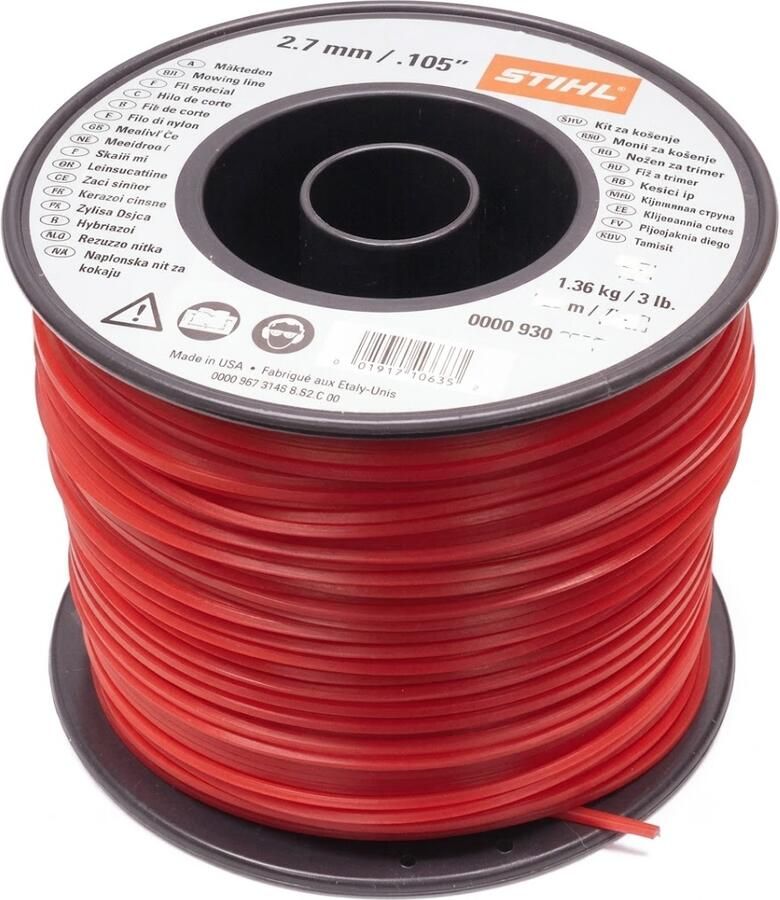 Stihl Maaidraad rond Ø 2 7 mm x 347 0 m Rood 00009302289