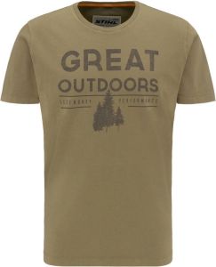 Stihl T-shirt | "OUTDOORS" | olive | Maat S 4201000748