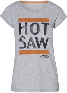Stihl T-shirt voor dames "Hot Saw" | Maat XL | Grijs 4205001650
