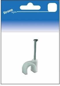 Stroomlijn Kabelclips wit rond 4mm 10x25 stuks 6613420