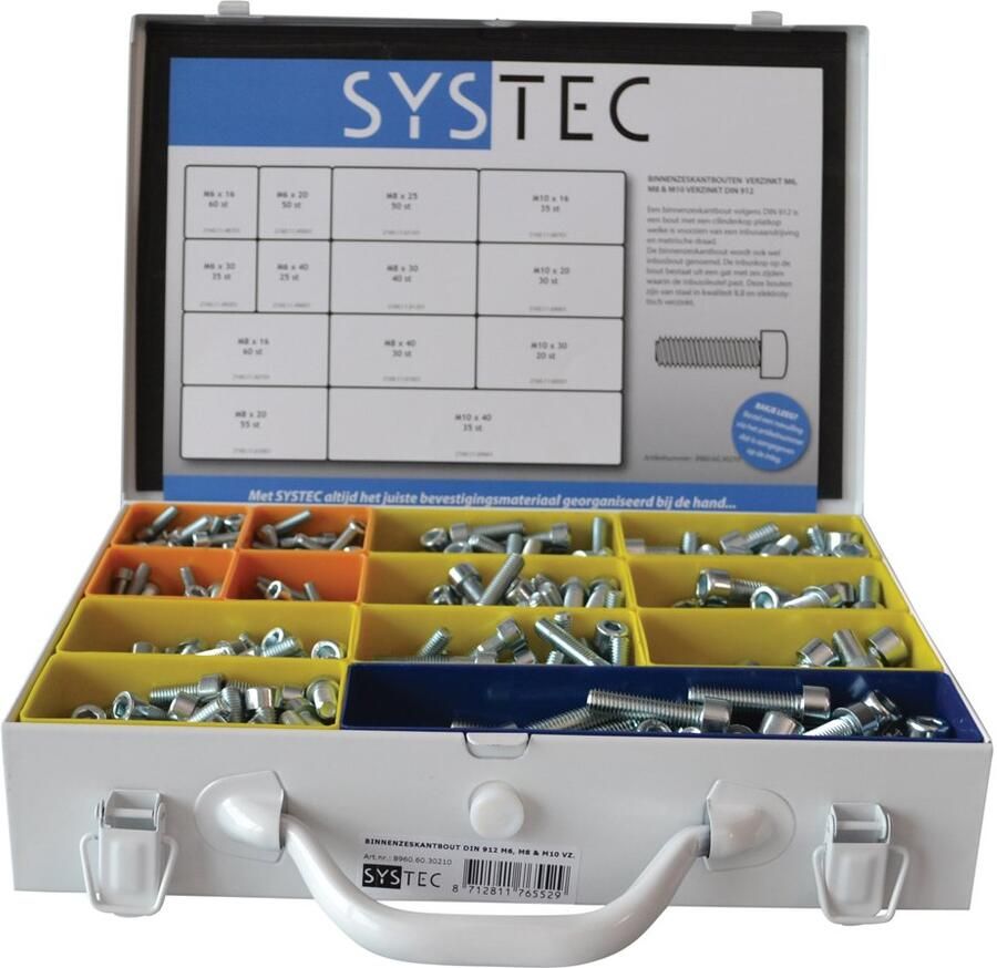 Systec Assortimentskoffer Binnenzeskantbout Vz Din912 M6 M8 M10 8960.60.30210