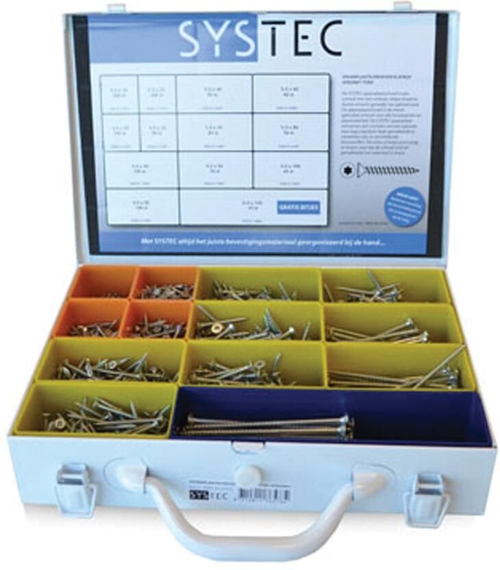 Systec Assortimentskoffer Spaanplaatschroef Vz Pk Tx 8960.60.30302