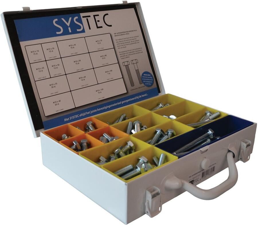Systec Assortimentskoffer Tap- & Zeskantbout Vz Din933 931 M12 8960.60.30204