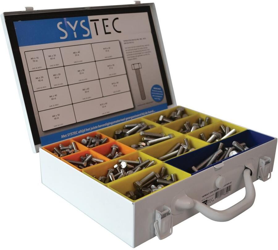 Systec Assortimentskoffer Tapbout Rvs-A2 Din933 M6 M8 M10 8960.60.40207 - Foto 1