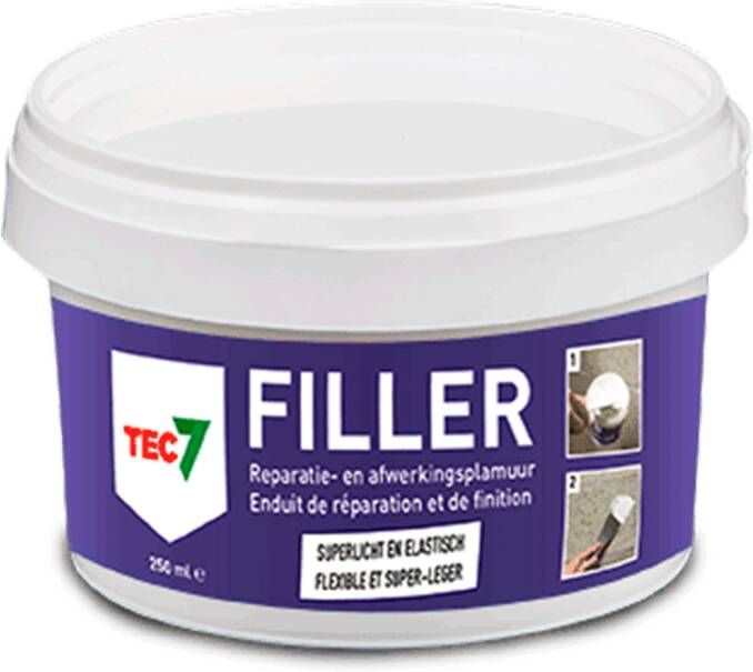 Tec7 Filler pot Alles-in-één vulmiddel en afwerkingsplamuur 250ml 601025000