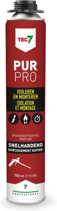 Tec7 Pur Pro Hoog-kwalitatief PU-schuimen 750ml 670005000