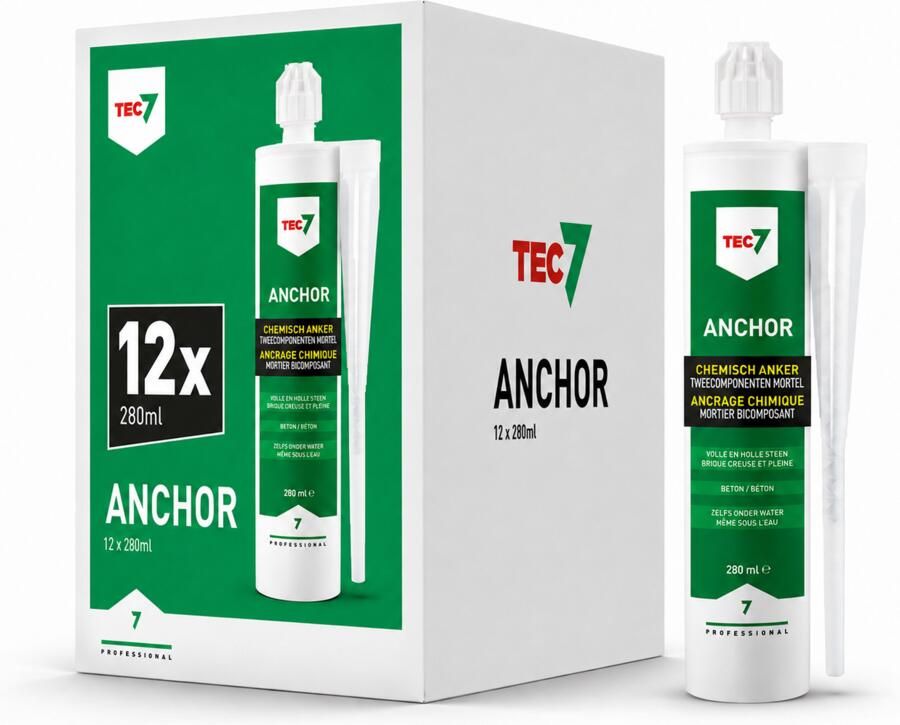 Tec7 Anchor Chemisch anker patroon 280ml 12st 610148000-1
