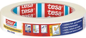 Tesa Afplakband | licht gecrêpt | lichtbeige | lengte 50 m | breedte 19 mm | wiel | 16 stuks 04306-00042-02