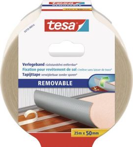 Tesa Dubbelzijdig tapijttape | lengte 25 m | breedte 50 mm wiel | 6 stuks 55735-00014-11