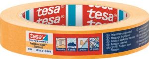 Tesa Precisie afplaktape | glad | lichtbeige | lengte 50 m | breedte 19 mm | wiel | 8 stuks 04344-00004-00