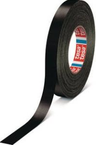 Tesa Weefseltape | zwart | lengte 50 m | breedte 19 mm wiel | 8 stuks 04651-00504-00