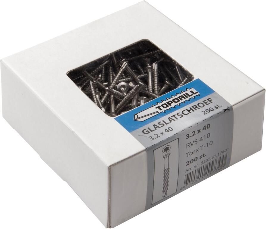 Topdrill Spaanplaatschroef Zelfborend Rvs-410 Pk Torx TX15 3.5X30 18 | 200 stuks 0206.31.17201