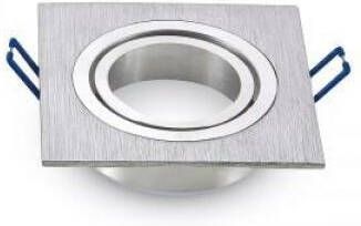 V-Tac Inbouw spot verstelbaar 50mm vierkant geborsteld aluminium 5013376
