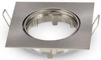 V-Tac Inbouw spot verstelbaar 50mm vierkant geschuurd staal 5013328