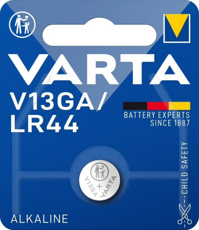 Varta Alkaline-Batterij LR44 | 1.5 V DC | 155 mAh | Zilver | 5 stuks -V13GA