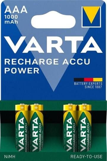 Varta AAA accu 1000mA blister 4 R2U 3311940