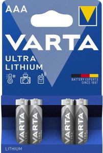 Varta Lithium Batterij AAA | 1.5 V DC | 1100 mAh | 4 stuks | Grijs Zilver | 1 stuks -6103 4B