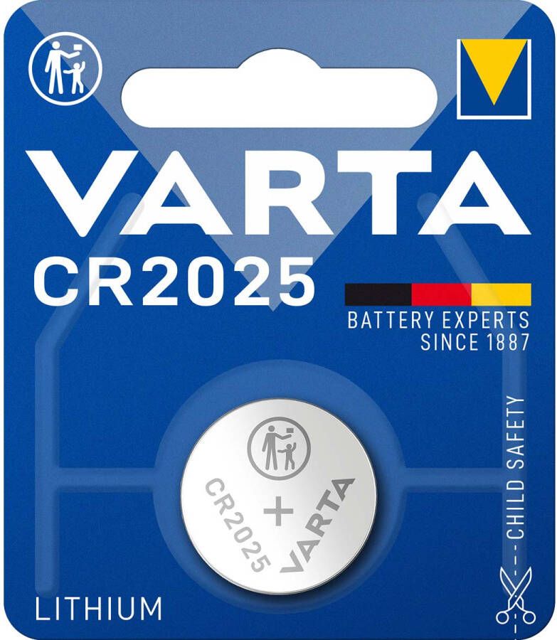 Varta Lithium-Knoopcelbatterij CR2025 | 3 V DC | Zilver | 10 stuks -CR2025