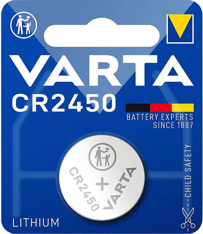 Varta Lithium-Knoopcelbatterij CR2450 | 3 V DC | 570 mAh | Zilver | 1 stuks -CR2450