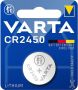 Varta Lithium-Knoopcelbatterij CR2450 | 3 V DC | 570 mAh | Zilver | 1 stuks -CR2450 - Thumbnail 1
