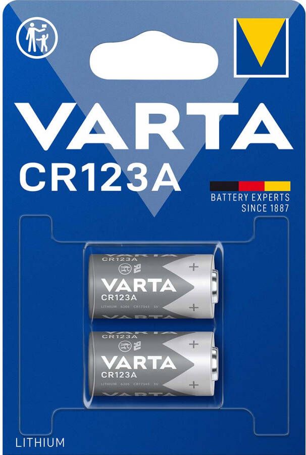 Varta Lithiumthionylchloride-Batterij ER14505 | 3 V DC | 1430 mAh | 2 stuks | Grijs Zilver | 1 stuks -CR123A-2