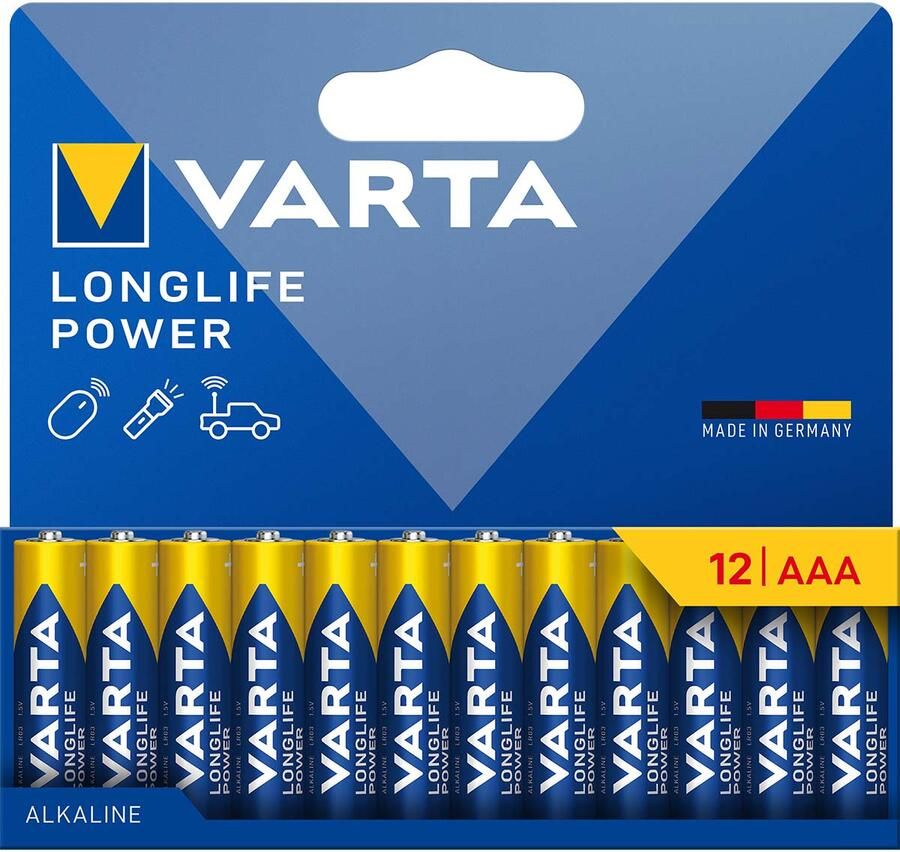 Varta Alkaline Batterij AAA 1.5 V High Energy 12-Pack -4903-12C