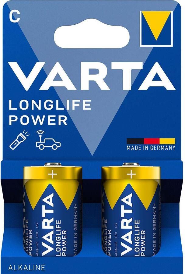 Varta Alkaline Batterij C 1.5 V High Energy 2-Blister -4914 2C