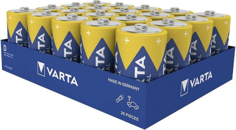 Varta Alkaline Industrial PRO batterij D tray(20) 3015378