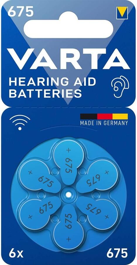 Varta Hoortoestel Batterijen Type 675 6-Blister 24600101416