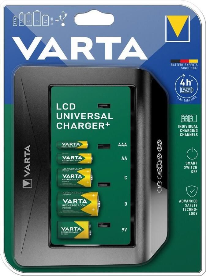Varta LCD Batterijlader LCD universeel zonder batterijen 3512395
