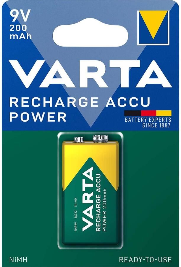 Varta Oplaadbare NiMH Batterij E-Block 9 V 200 mAh 1-Blister -56722 1