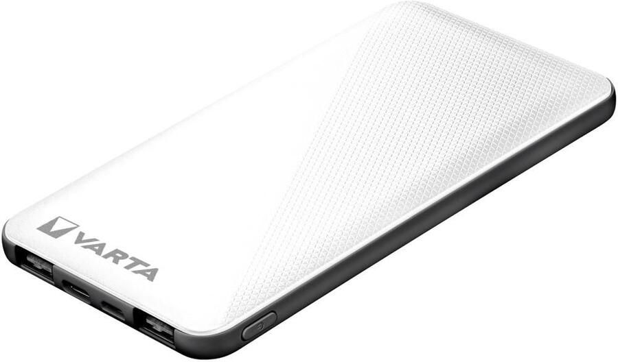 Varta Powerbank 5.000mA zilver + led indicatie USB en USB-C 3509000