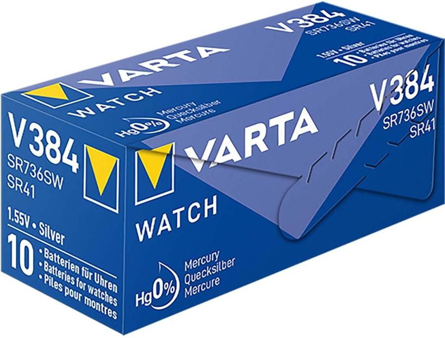 Varta Zilveroxide Batterij SR41 1.55 V 38 mAh 1-Pack -V384