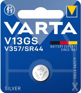 Varta Zilveroxide Batterij SR44 | 1.55 V DC | 155 mAh | Zilver | 1 stuks -V13GS
