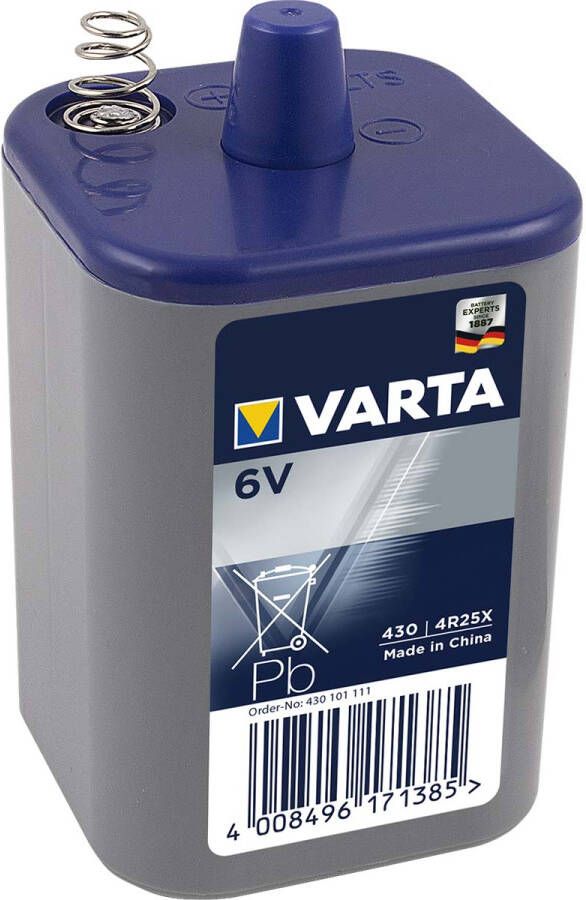 Varta Zinkchloride Batterij | 6 V | 7500 mAh | 1 stuks -V430V