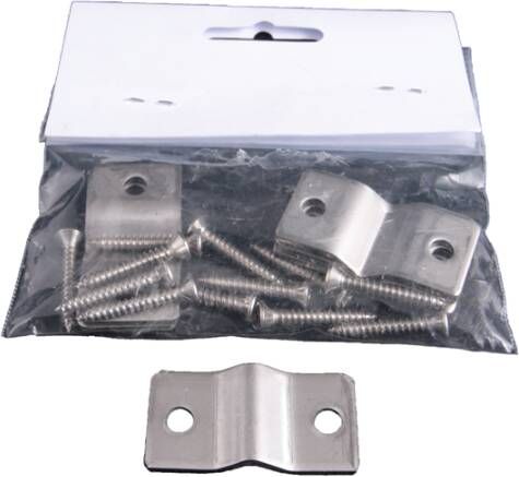 Waelbers 12 stuks Draadpaneelklem 4mm draad RVS-304 10 Stuk(s) 460316KVP.12