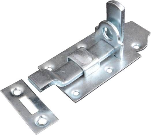 Waelbers Hangslotschuif met bocht 100mm blauw verzinkt (GV) 10 Stuk(s) 1901.05