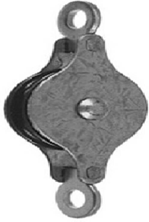 Waelbers Hijskatrol met polyamide wiel 2 ogen 50mm verzinkt 5 Stuk(s) 620212.02