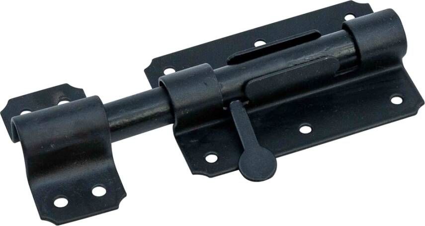 Waelbers Plaatgrendel 100mm zwart 10 Stuk(s) 105337.05