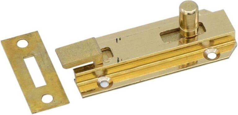 Waelbers Profielschuif met bocht 25x80mm messing 10 Stuk(s) 145088.05