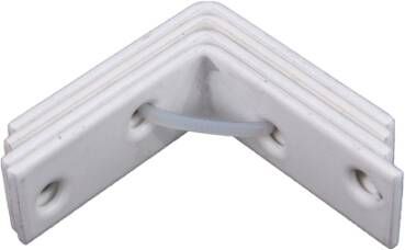 Waelbers Stoelhoek 40mm wit 100 Stuk(s) 2165.13
