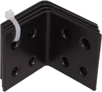 Waelbers Versterkingshoek 40x40mm zwart 50 Stuk(s) 4317.11