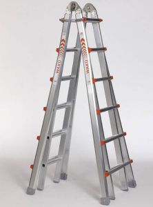 Waku Professionele telescopische vouwladder 4x6 treden 1413800103